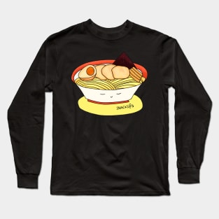 Tonkotsu ramen in bowl Long Sleeve T-Shirt